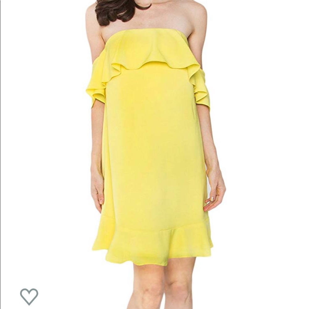 Off the Shoulder Dress in sunshine yellow